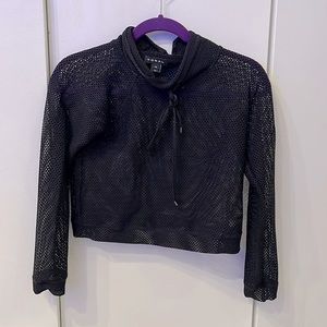 Koral black mesh sheer XS top gym workout Equinox